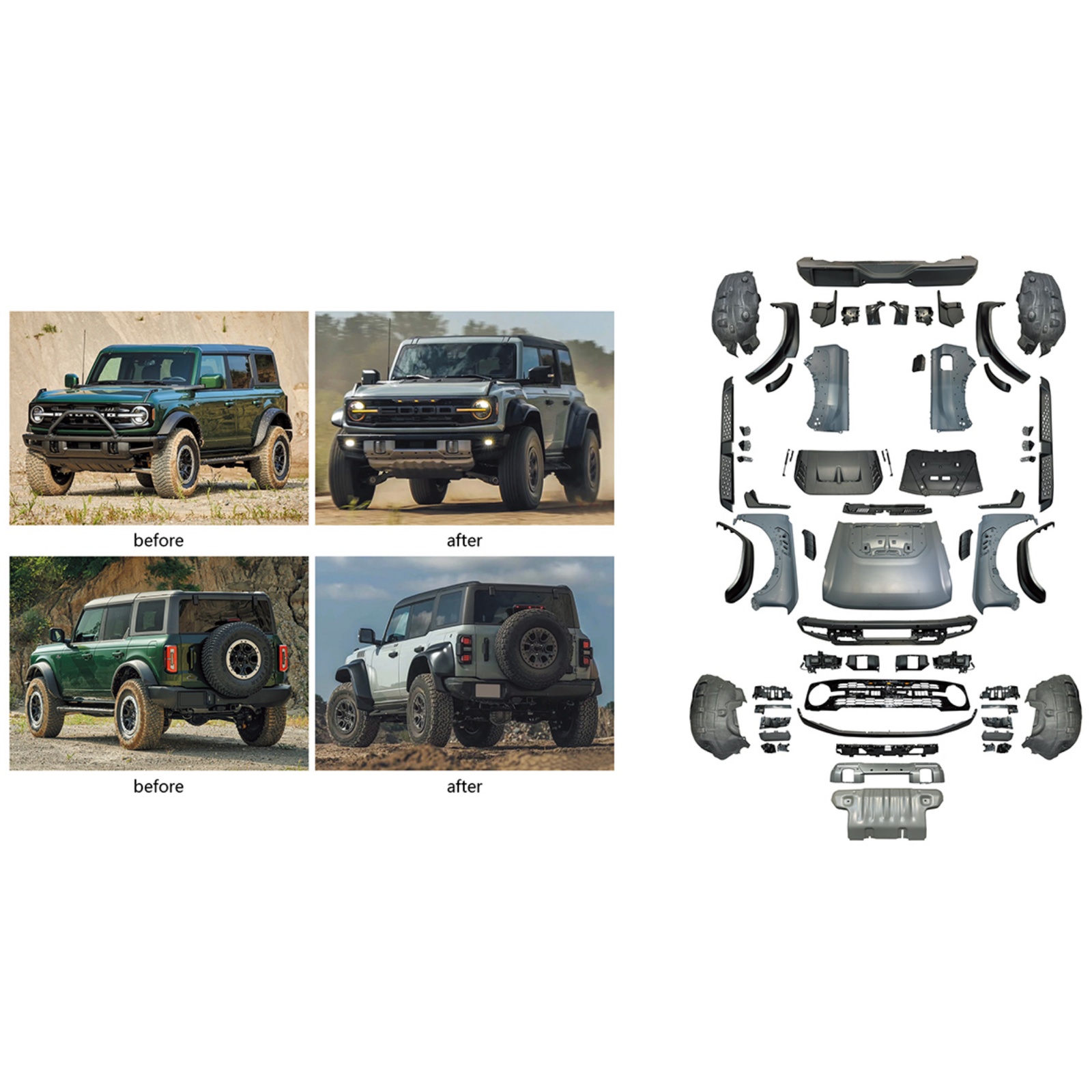 Raptor Style Conversion Kit MTP-BRC-001 for FORD