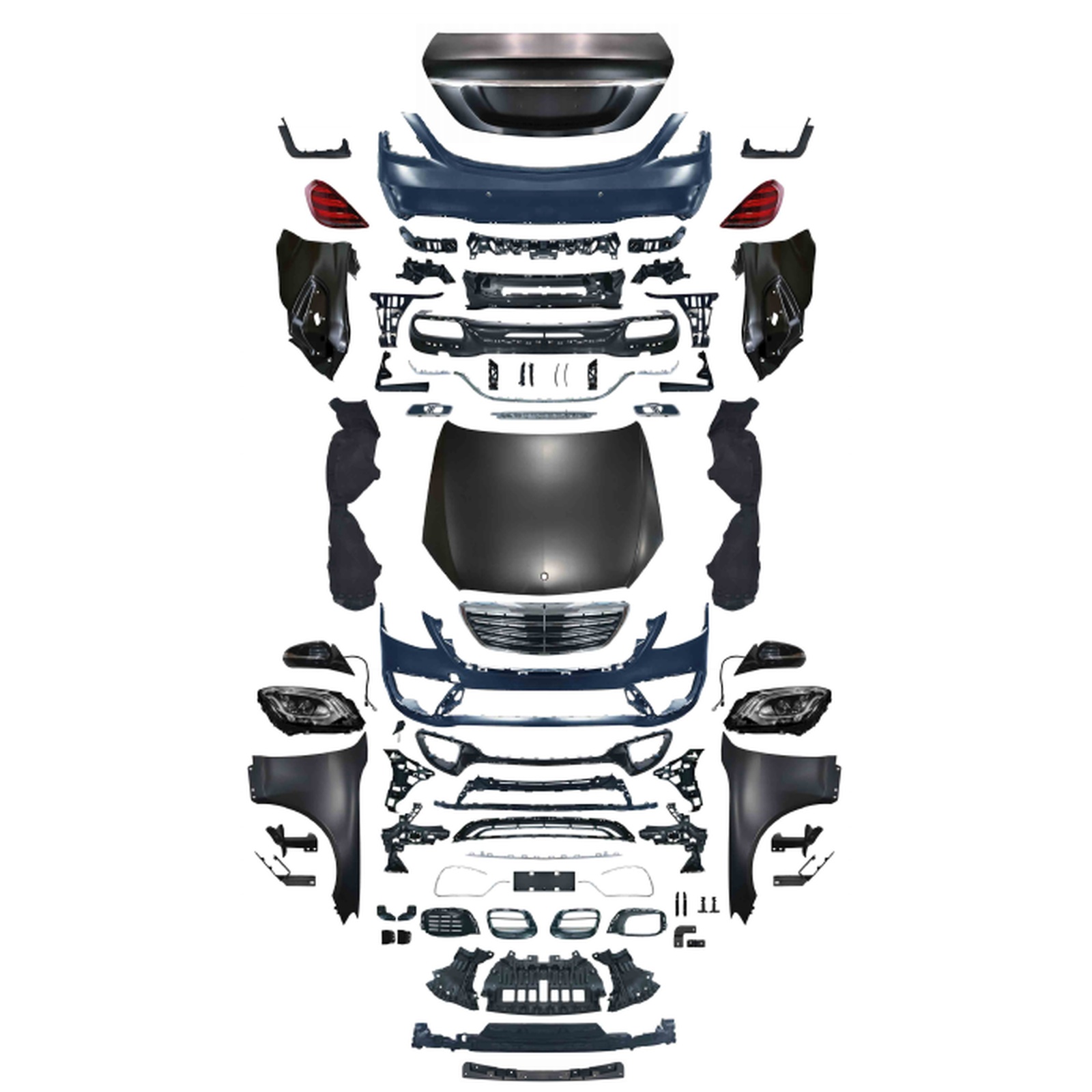 W222 S63 18-20 Old To New Bodykits MTP-W221-001 for BENZ