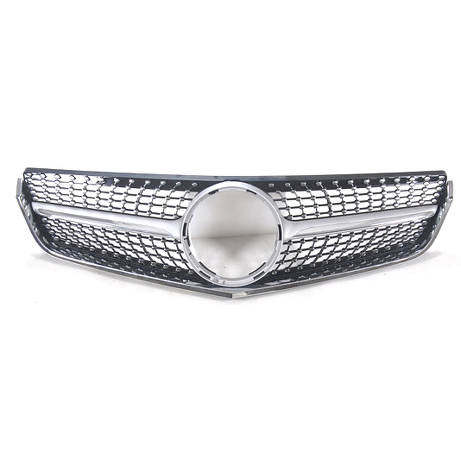 Diamond Grille Silver WithOUT CAMERA MTP-BZG-058 for BENZ